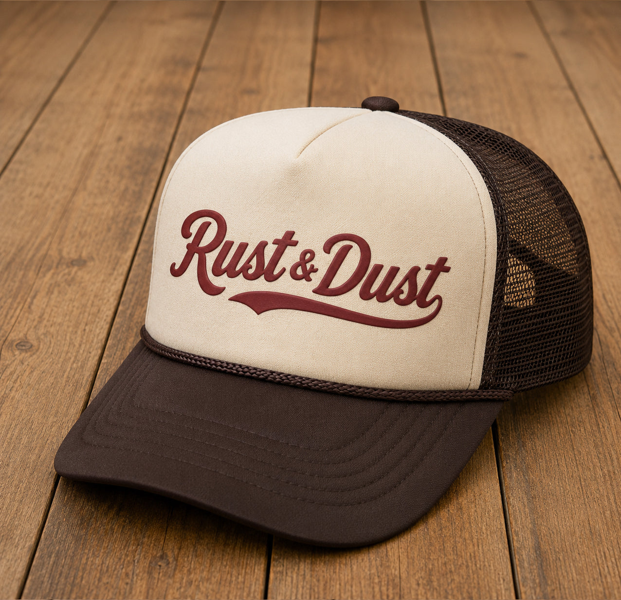 381 Trucker Hat: BROWN CREAM