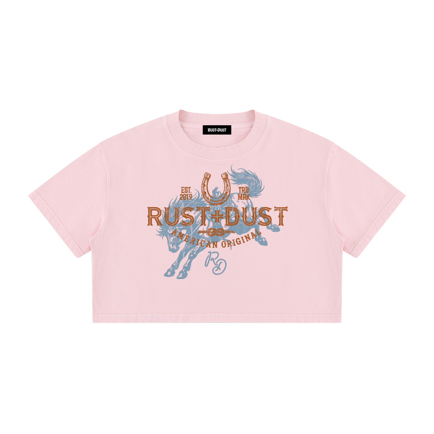 LUCKY LOU 306 Mineral Wash Crop T-Shirt
