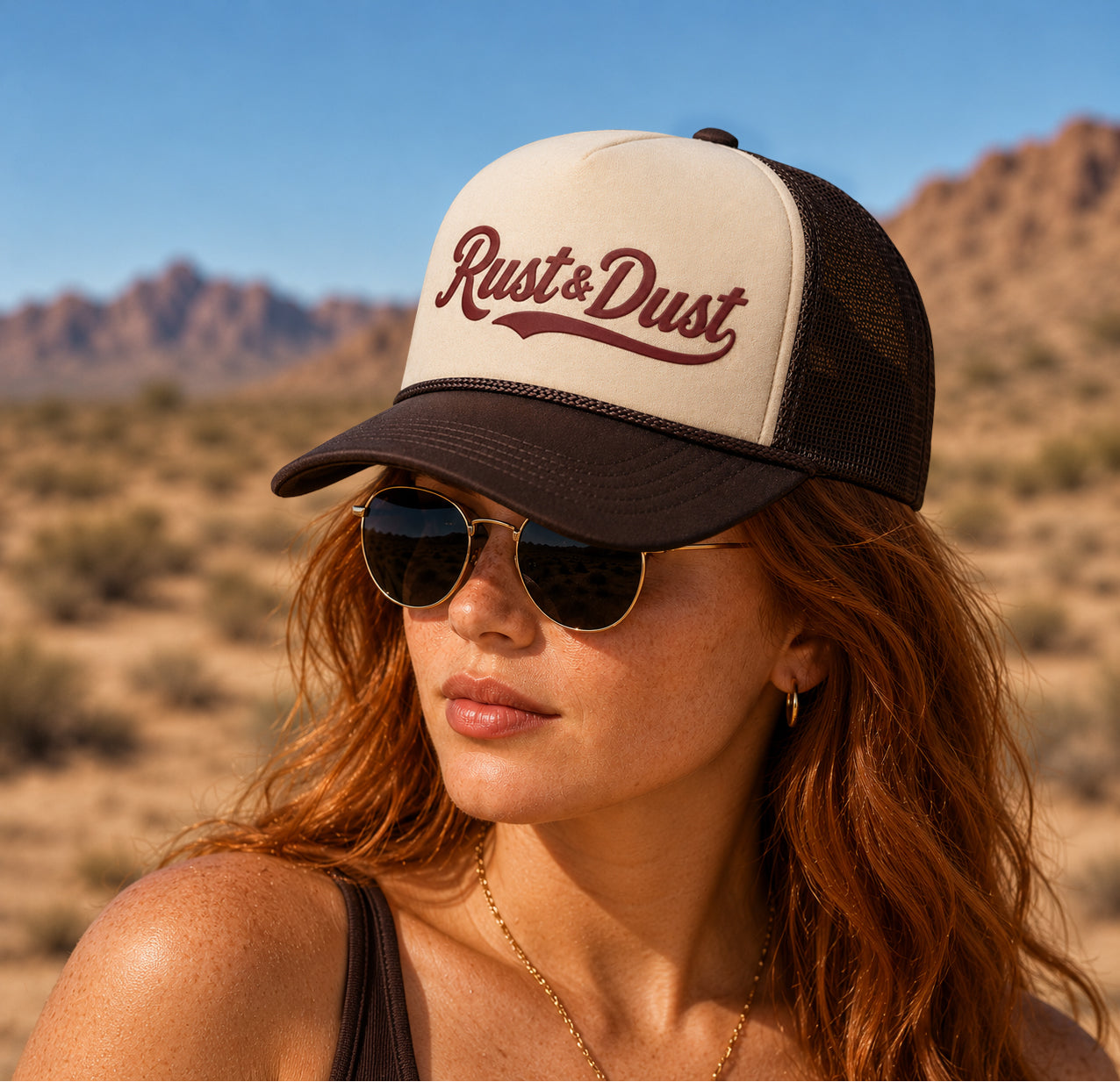 381 Trucker Hat: BROWN CREAM