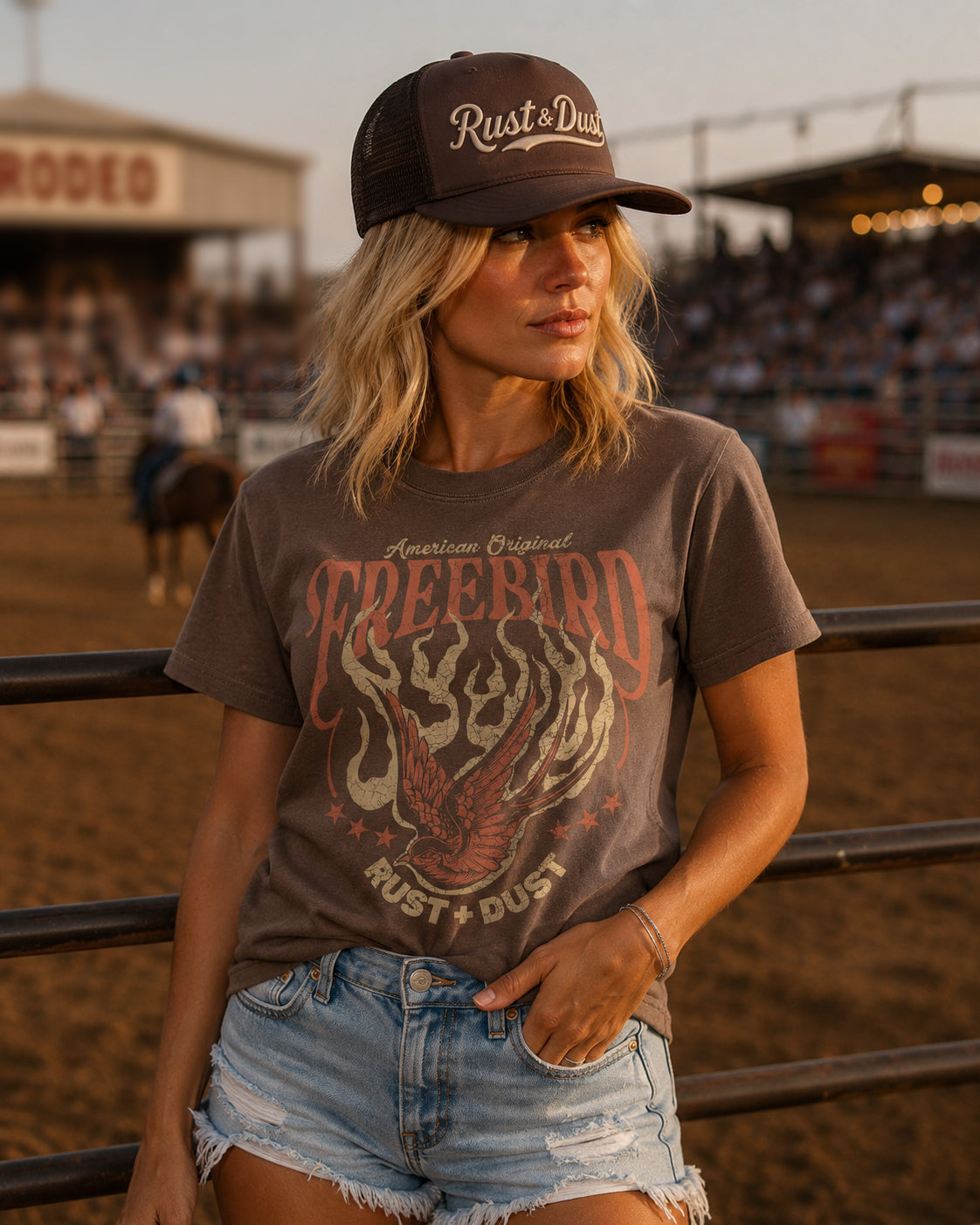 FREE BIRD  302 Vintage Wash T-shirt