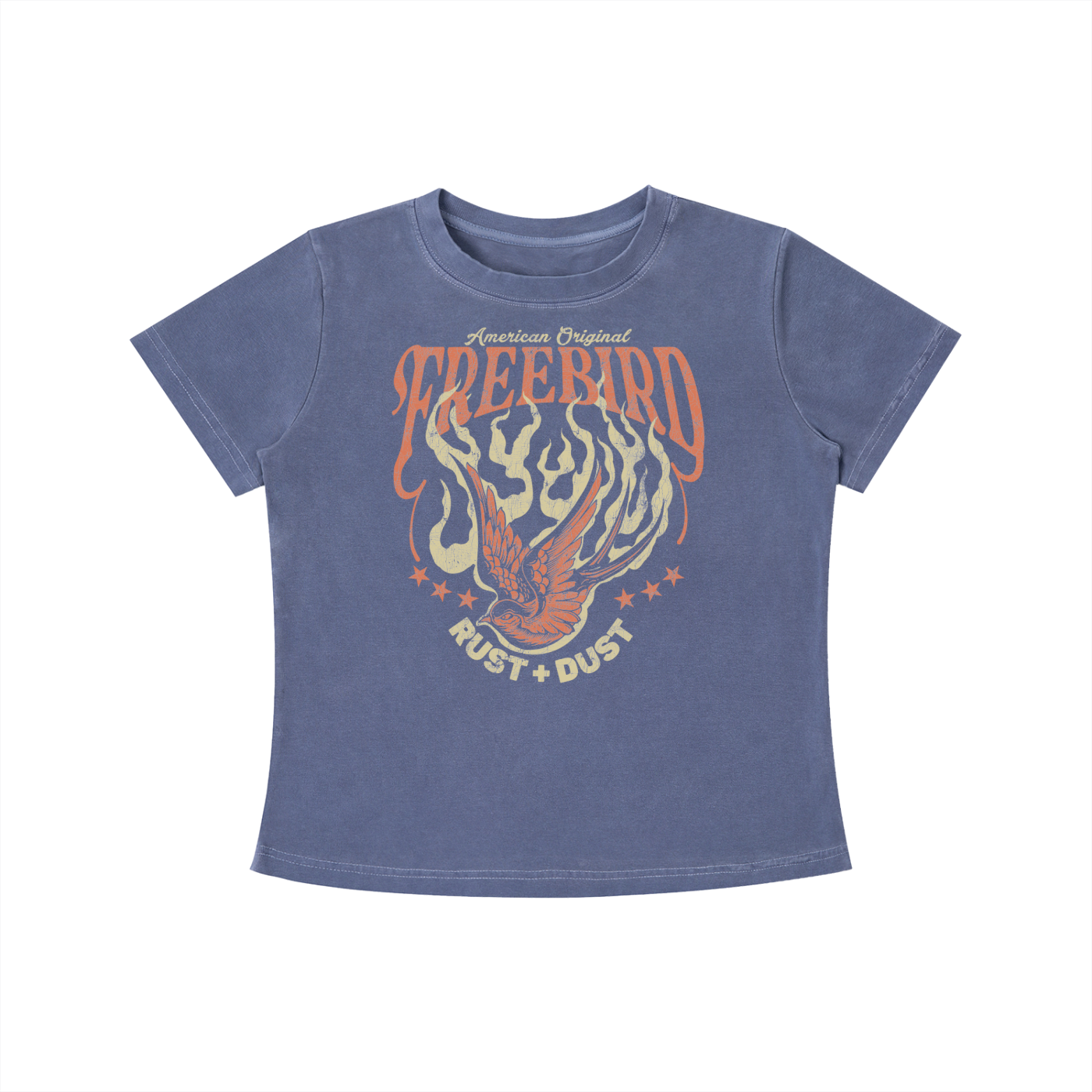 FREE BIRD  302 Vintage Wash T-shirt