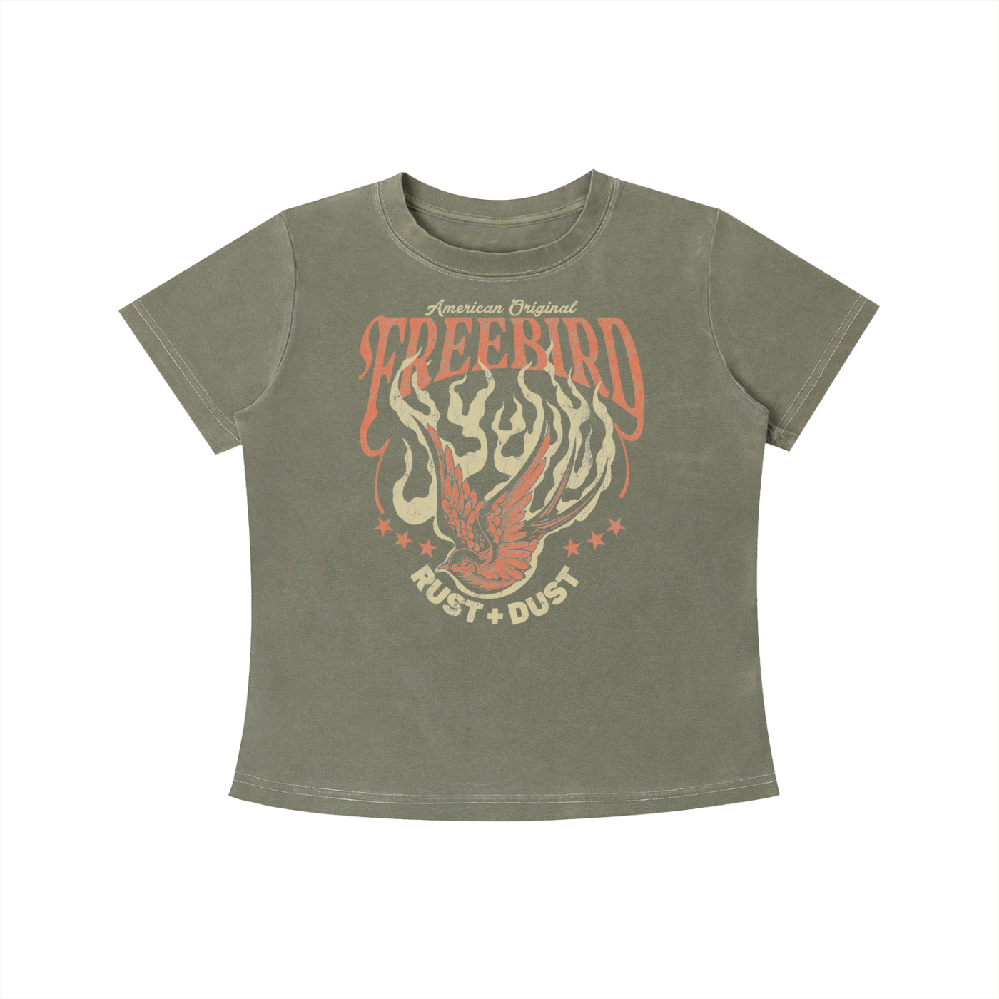 FREE BIRD  302 Vintage Wash T-shirt